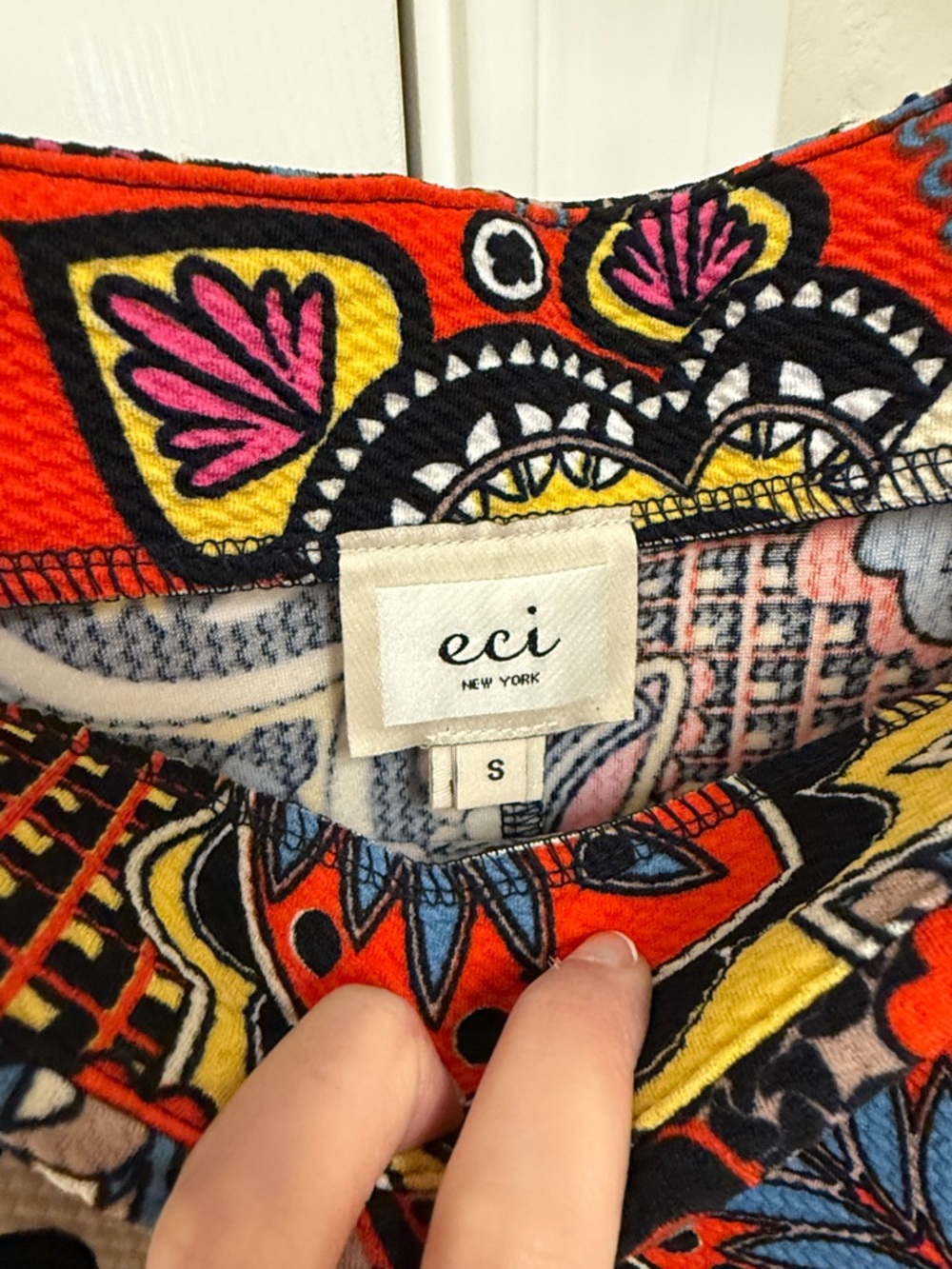 Eci Multicolor Floral Print Pencil Skirt - Picture 3 of 4